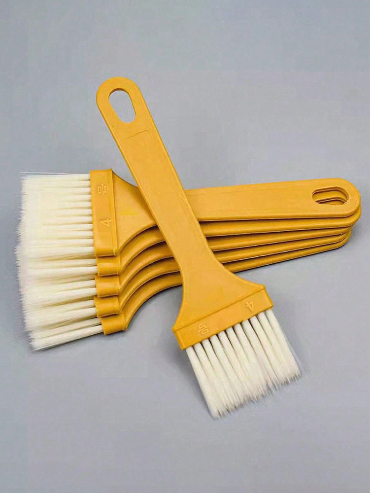 5 PCS Food Oil Brush Set - Hard Bristle Brushes for BBQ, Baking & Flatbread