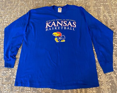 Jayhawks Color:blue Vintage Kansas Jayhawks 2010 Late Night Long Sleeve size 2XL color Blue ...