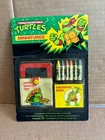 TMNT Teenage Mutant Ninja Turtles Vintage Mini Crayon Coloring Book Set MOC