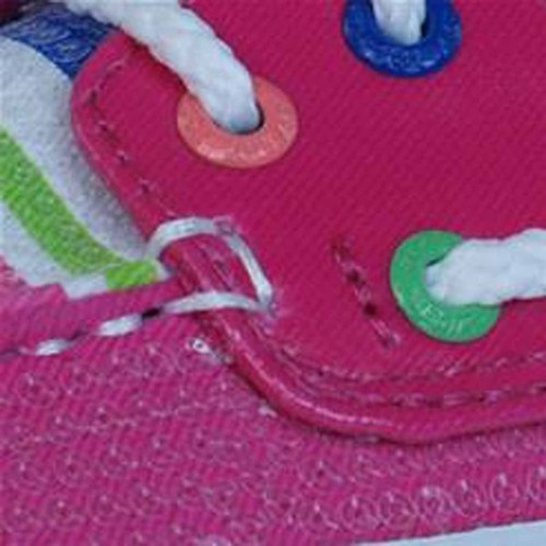 Sperry Top-Sider Bahama Girls Deck / Boat Shoes - Hot Pink Multi Sequin US 2 - Picture 4 of 12