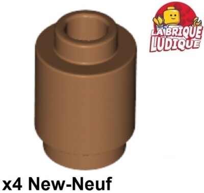 Lego 4x Rundstein Brick Round Open Stud 1x1 Stuhl/Medium Nougat 3062 NEU