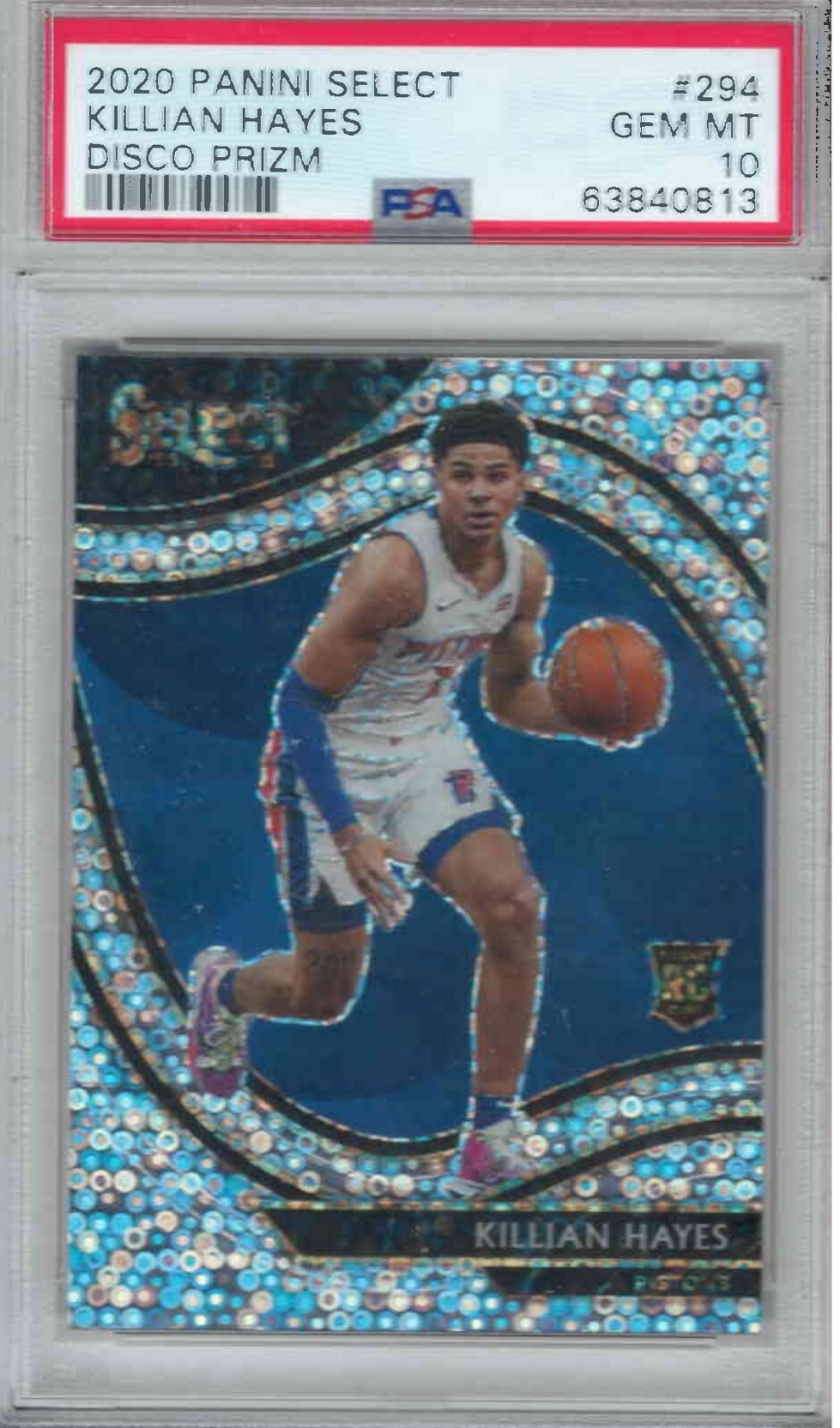 2020 Panini Select Killian Hayes Courtside RC Disco Prizm #294 PSA 10 LOW POP