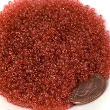 Rocailles 10/0 2.3mm Rose Transparent Preciosa Czech Glass Seed Beads 30gr CS026