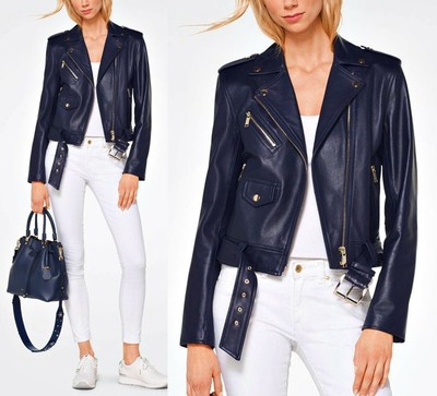michael kors leather vest