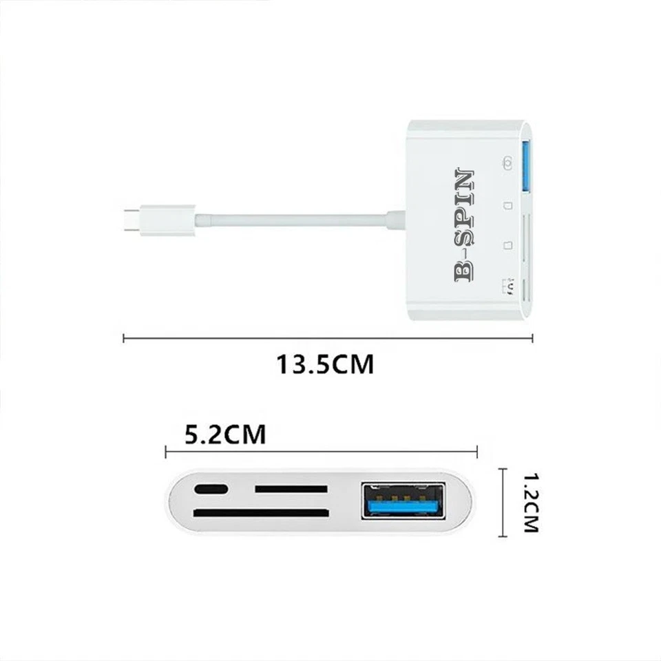 4in1 Type-C OTG Adapter For SD TF Card Reader PD charging USB connector Samsung - image 4 of 4