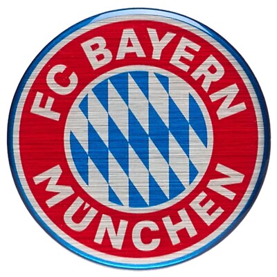 Pegatina Bayern Pegatina FC Bayern München Chrome - Logotipo Oficial Plata Adhesivo Plata Bayern
