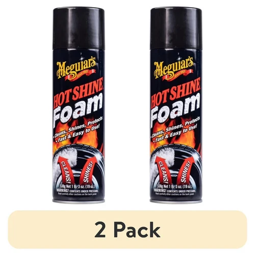 (2 pack) Meguiar's Hot Shine Tire Foam for Cars and Trucks, 19 oz - product listing photo