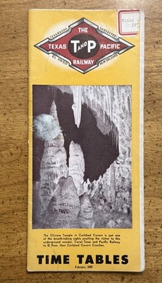 VINTAGE 1947 The Texas Pacific Railway Timetables T&P Railroadiana