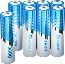 3600Mwh AA Rechargeable Batteries, 1.5V Lithium AA Batteries, Long-Lasting Do... 24.99 per battery