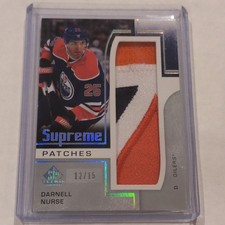 Upper Deck 2024-25 SP Game Used Supreme Patches Darnell Nurse #SP-DN /15 Oilers