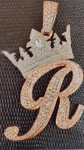 Authentic 2Ctw Round Cut Lab Created Diamond Customize Pendant Rose Gold Plated 925 Silver