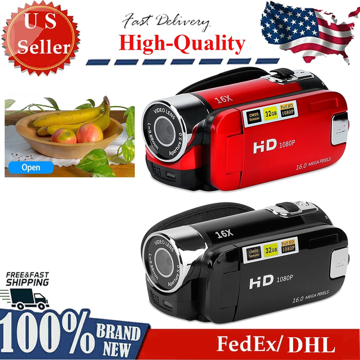 1080P HD Camcorder Digital Video Camera 16X Zoom DV Camera 270