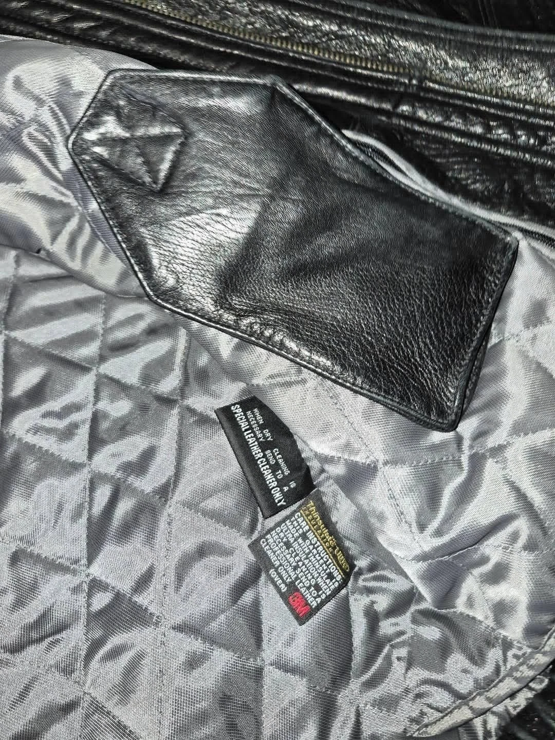 Pelle Studio Leather Bomber Jacket Size L Black Thinsulate - product detail image 4