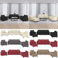 3-tlg. Sofagarnitur Stoff Sofa Couch Garnitur Schlaffunktion Wohnlandschaft NEU