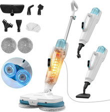 Steam Mop,10-In-1 Scrub Mop & Handheld Steamer,15S Heat-Up,Multifunctional Elect