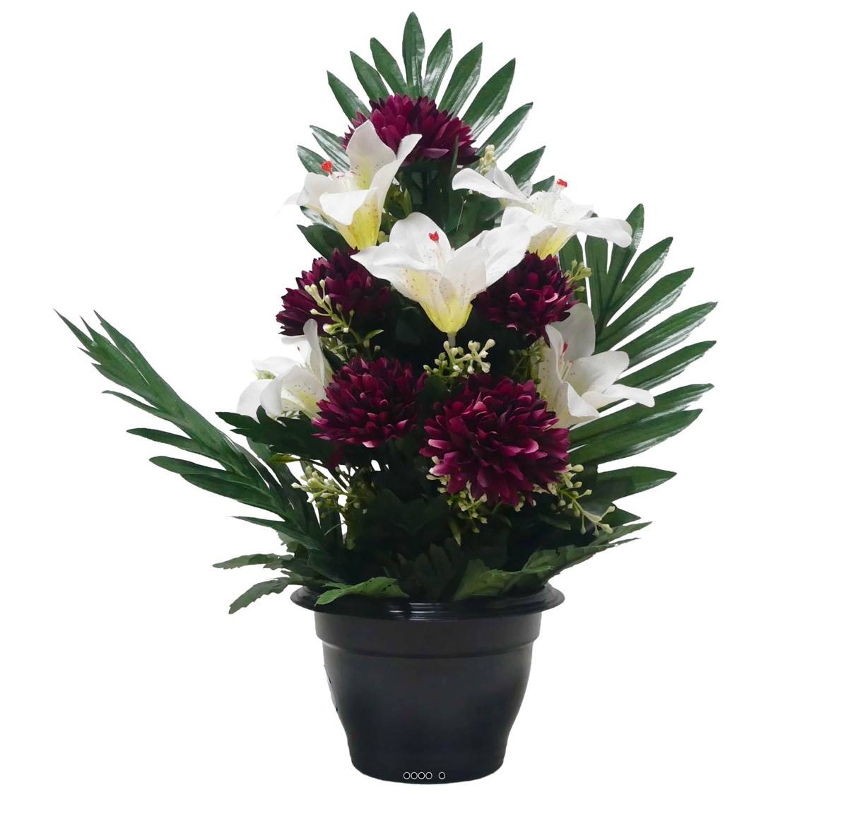 Chrysanthèmes artificiels pour cimetière anti-UV sans entretien
