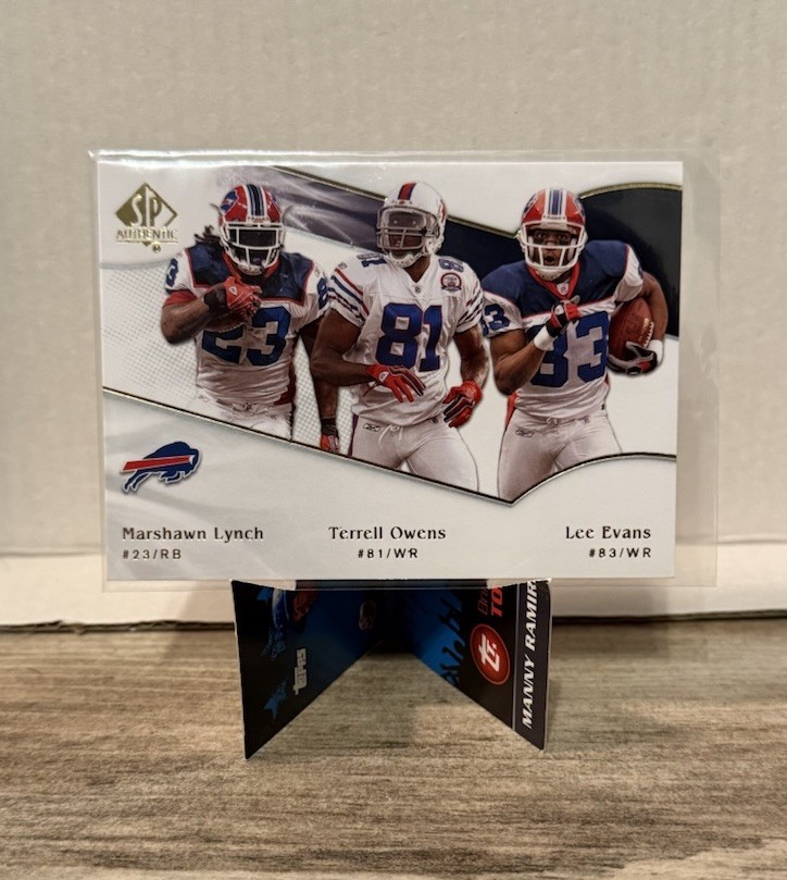 2009 SP Authentic Marshawn Lynch Terrell Owens Lee Evans #170 Buffalo Bills  HOF