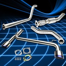 For 03-05 Dodge Neon Srt-4 2.4l Dual Muffler Rolled Burnt Tip Catback Exhaust For 03-05 Dodge Neon Srt-4 2.4l Dual Muffler Rolled Burnt Tip Catback Exhaust