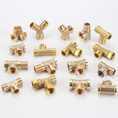 Messing Gewindefittings Verschraubung T-Stück Nippel Reduziert Winkel 1/2'' 3/4''