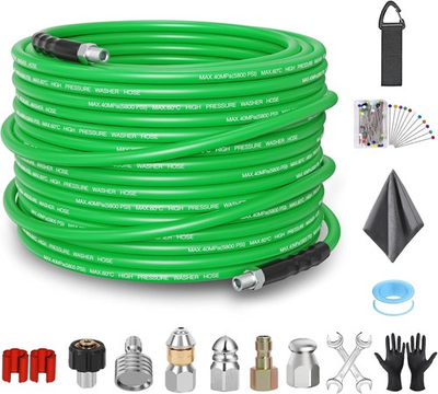 #ad Sewer Jetter Kit for Pressure Washer 50FT – 5800PSI High Pressure Drain Cleaner $110.58