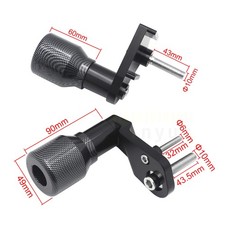 No Cut Grid Delrin Crash Protector Frame Slider For 2017-2024 Suzuki GSX-R 1000