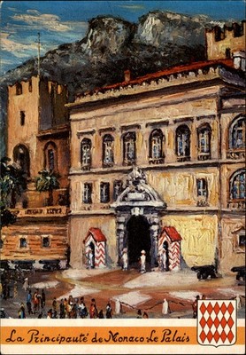 Monaco Palace Monaco vintage postcard c786