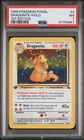 1999 POKEMON FOSSIL 1ST EDITION #4 DRAGONITE-HOLO PSA 7