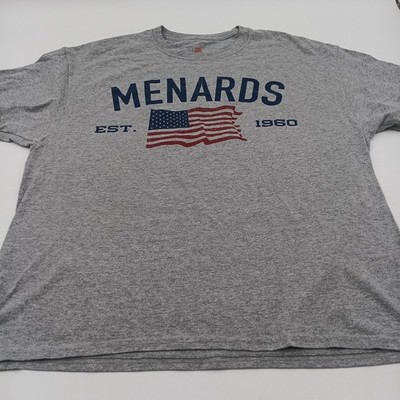 Hanes T Shirt Mens XL Gray Menards Est 1960 USA Tee