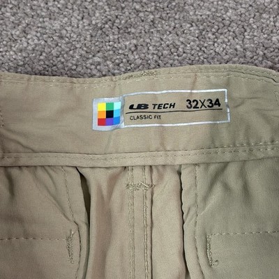 UB Tech Pants Mens Size 32x34 Classic Fit Khaki Flat Front