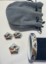 Set aus Armreif und Brosche Porzellan Schmuck Rosenthal- Neuwertig !