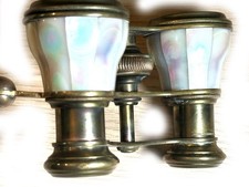 Antikes Opernglas Perlmutt Messing Frankreich um 1900 | mother of pearl binocula