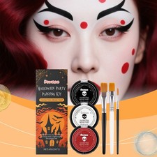 Halloween Face Paint Set, High Pigment Body Makeup, Creative Party Cosplay Costu