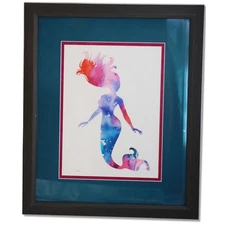 Watercolor Mermaid Matted and Framed Litho 24x20 by Slaveika Aladjova of Bulgari
