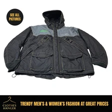 Frabill I3 Jacket Rain & Ice Fishing Black Mens 2XL Coat Parka Thinsulate 7479b