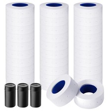 30 Rolls 15000pcs White Price Gun Labels for Mx-5500 Labeller White Pricemarker