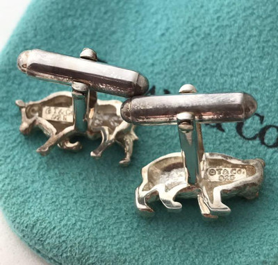 Vintage Tiffany Cufflinks Bull and Bear Rare | eBay