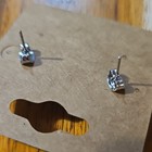 Pink Blue Plastic Mushroom Shape Stud Earrings Butterfly Closure — photo 3