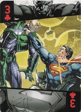 DC Comics Superman Lex Luthor Batman 3 of Clubs Playing Card