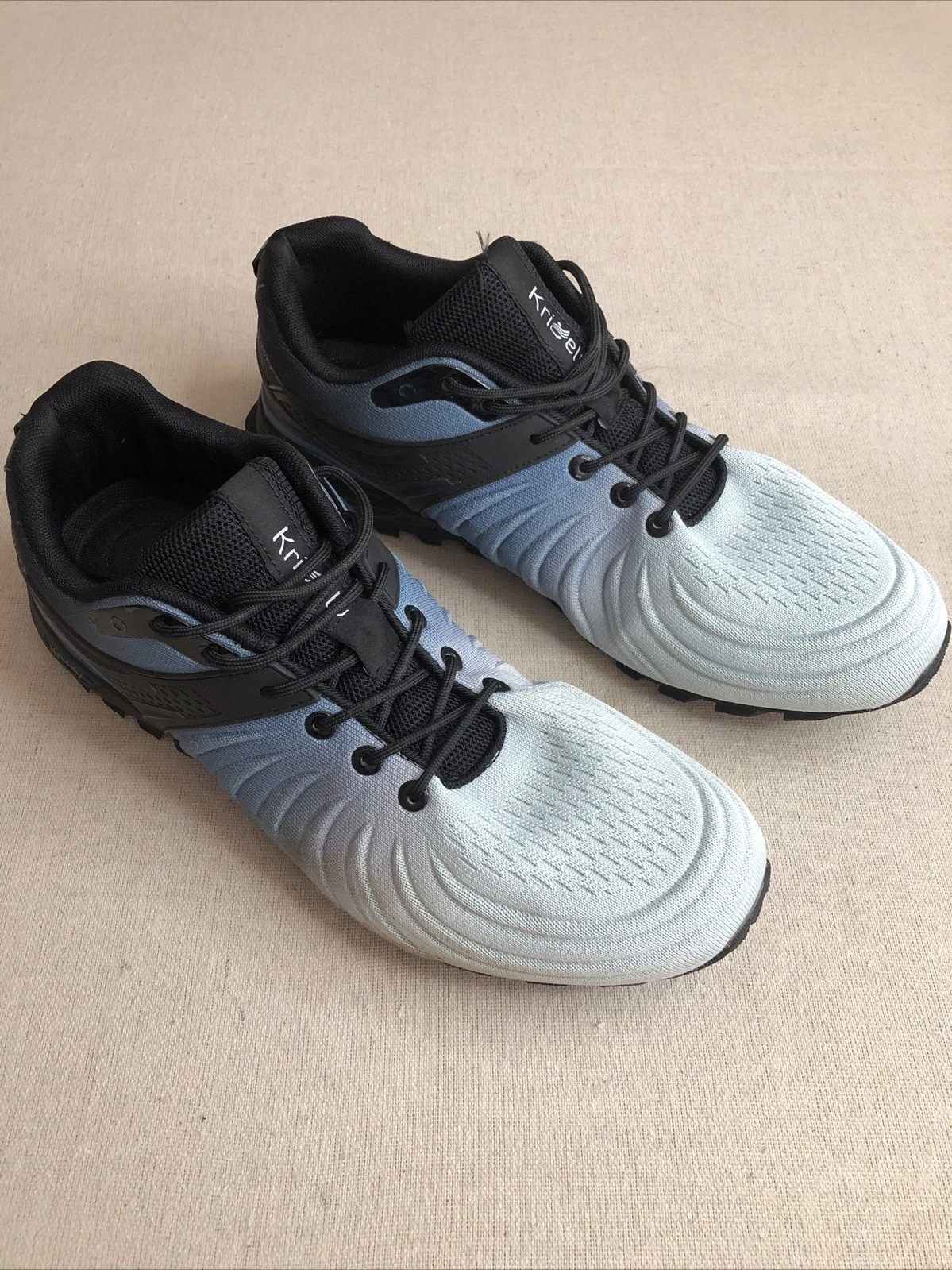 Kricely Men's Trail Running Shoes Blue Black Walking Hiking Sneakers Sz 14