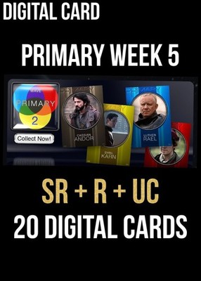 PRIMARY Week 5 SR Orange Purple Yellow Red Blue 20 Card Topps Star Wars Trader
