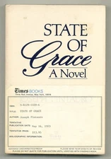 Joseph PINTAURO / State of Grace Uncorrected Proof 1st 1983