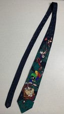 Looney Tunes Golf Tie 1995 Tasmanian Devil Bugs Bunny Marvin Martian Silk