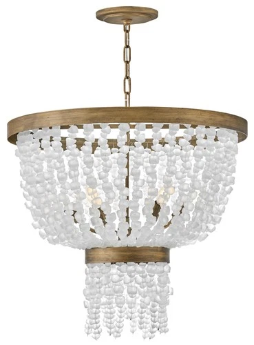Fredrick Ramond FR30206 Dune 6 Light 25"W Beaded Waterfall - Burnished Gold / - Picture 3 of 3