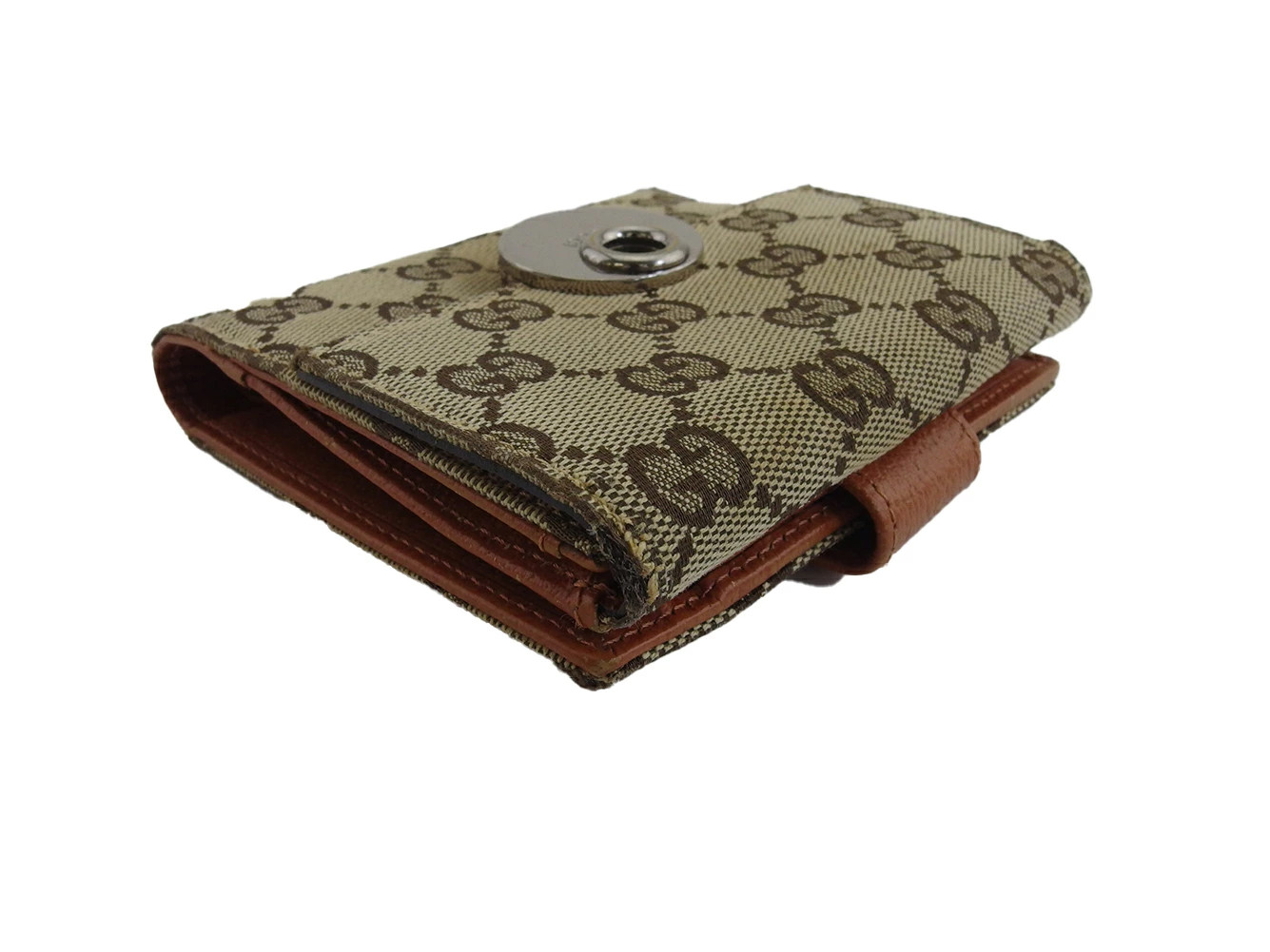 GUCCI Bifold Wallet GG Pattern Eclipse Brown Leat… - image 4