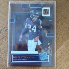 2022 Panini Clearly Donruss Rated Rookie #94 Derek Stingley Jr. Texans 41/75