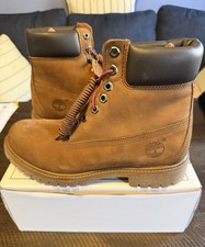 Timberland Men's Premium 6 Inch Nubuck Boots Waterproof 8.5 Brown Cinnamon