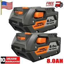 2PACK 18 Volt Hyper For Ridgid 18V R840085 8Ah Lithium-ion Battery Rigid R840087