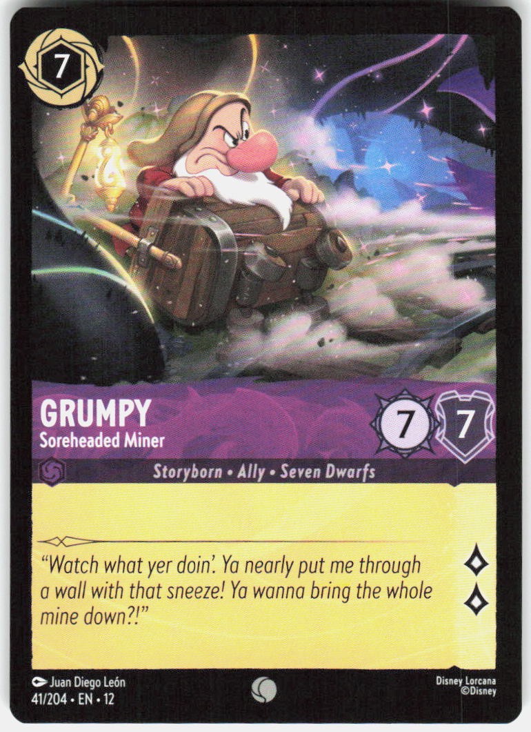 Grumpy Soreheaded Miner 41/204 Wilds Unknown Disney Lorcana