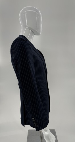 BARTORELLI NAPOLI 3 Piece Suit Pin Striped Blue Men’s 46 Wool Cashmere  - Picture 6 of 21