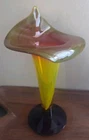 Blenko 2003 Rare Signed Jack In The Pulpit Tequila Sunrise Multicolor Glass Vase